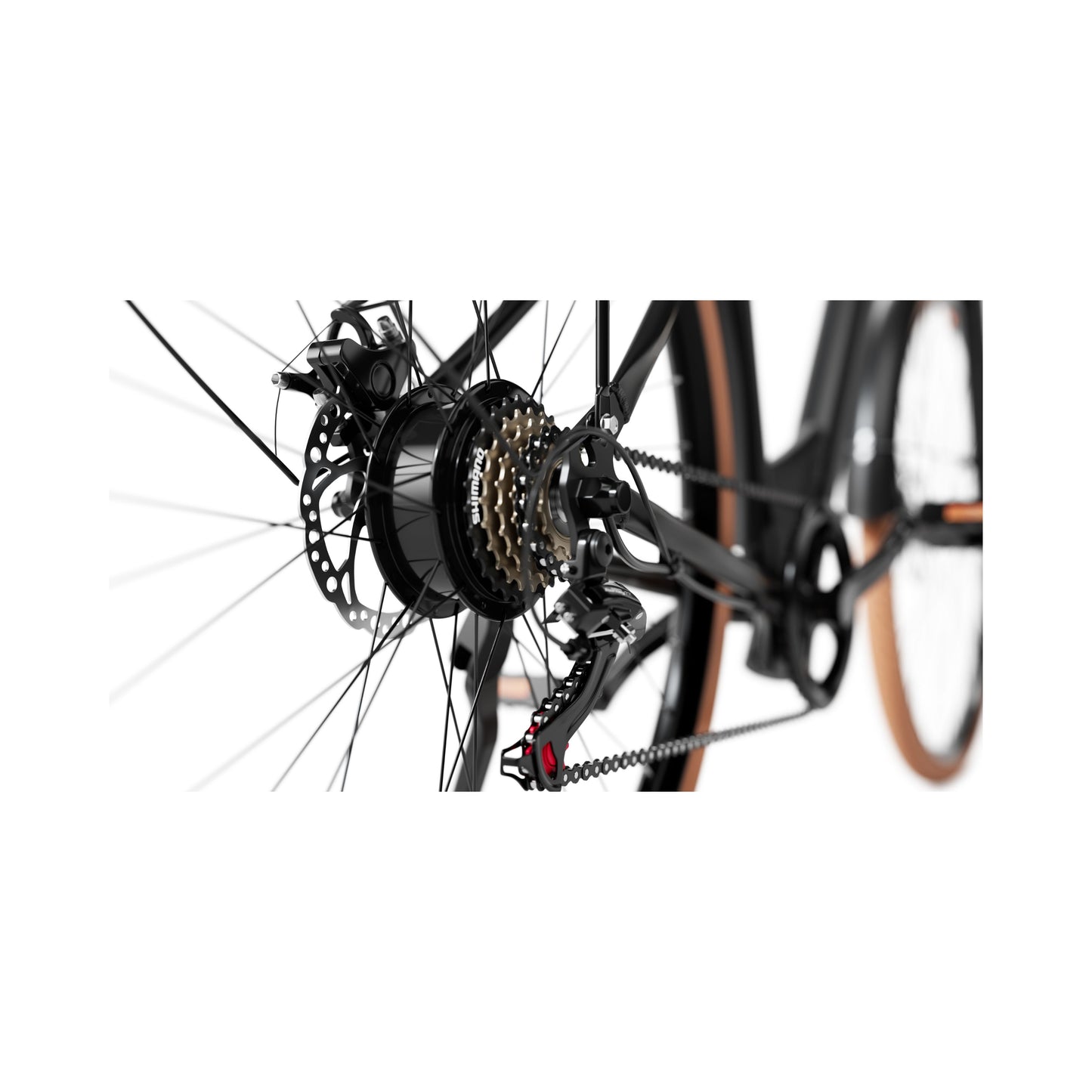 DM02EB - City e-Bike für Damen - elegantes 28 Zoll Hollandrad (250W Motor, 20 Zoll Rahmen, Tiefeinsteiger, 7,8Ah Akku, Shimano 6-Gang, Scheibenbremsen, 25km/h, bis 60km Reichweite) - schwarz