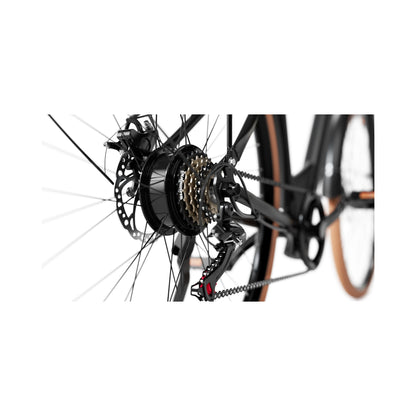 DM02EB - City e-Bike für Damen - elegantes 28 Zoll Hollandrad (250W Motor, 20 Zoll Rahmen, Tiefeinsteiger, 7,8Ah Akku, Shimano 6-Gang, Scheibenbremsen, 25km/h, bis 60km Reichweite) - schwarz