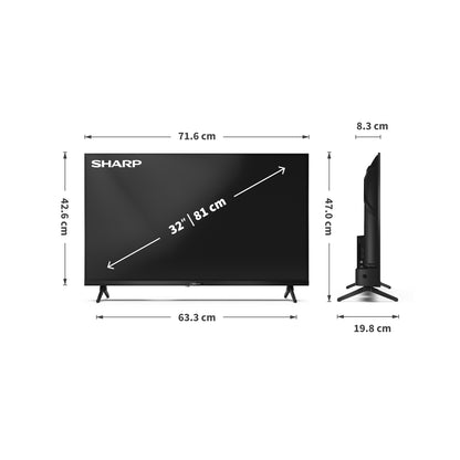 32GF2265E - 32 Zoll Fernseher (80 cm) HD Ready Google TV - LED Smart TV (HDMI ARC, HDR10, Receiver, Bluetooth)