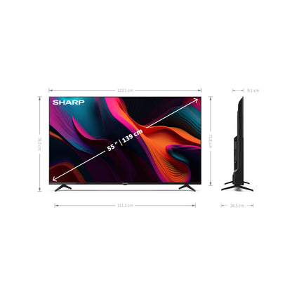 55GL4260E – 55 Zoll Fernseher 4K Ultra HD Google TV – Rahmenloses Design, Dolby Vision, Dolby Atmos, Smooth Motion