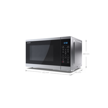 YC-MS252AE-S – Mikrowellenherd (25L, 900W, 11 Stufen) – digitale Steuerung, LED-Innenbeleuchtung, Kindersicherung