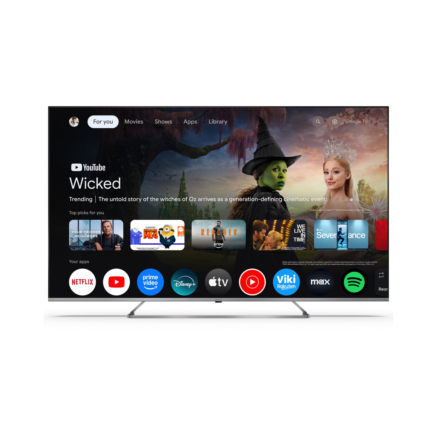 65 Zoll 4K Ultra HD Google TV – QLED Fernseher mit Dolby Vision™, Dolby Atmos® & HDMI 2.1