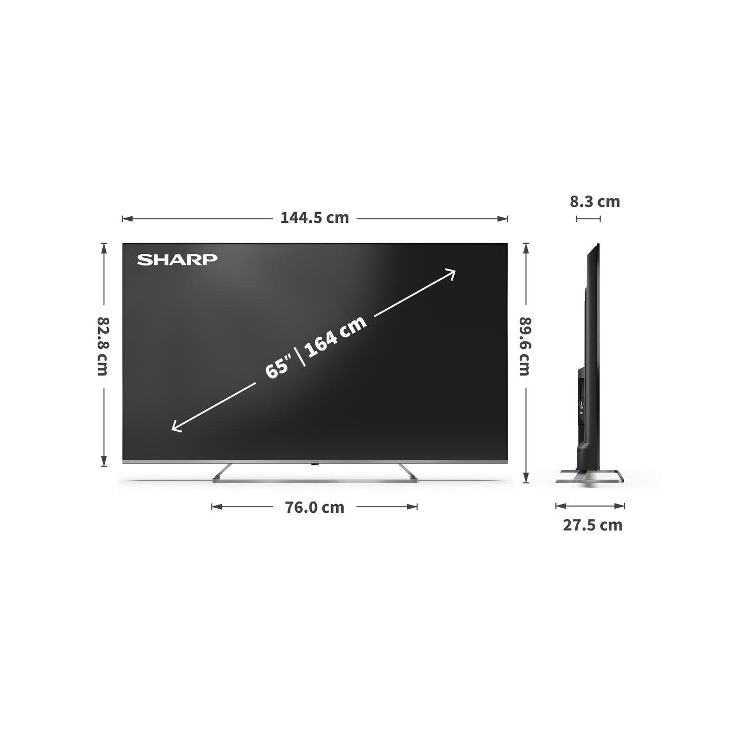 65 Zoll 4K Ultra HD Google TV – QLED Fernseher mit Dolby Vision™, Dolby Atmos® & HDMI 2.1