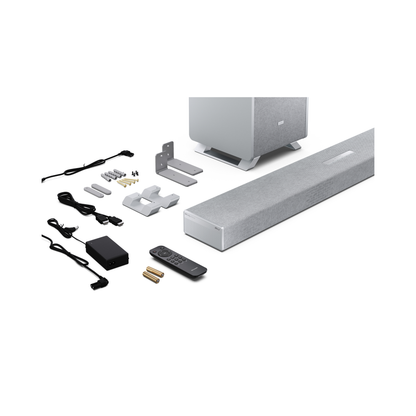 3.1.2 Dolby Atmos Soundbar – stilvoller Heimkino-Sound mit 550W & kabellosem Subwoofer - silber