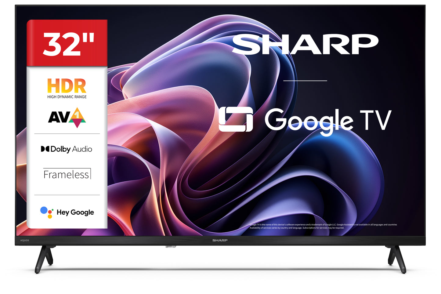32 Zoll HD Google TV – Smart Fernseher mit HDR10, Bluetooth & Google Assistant