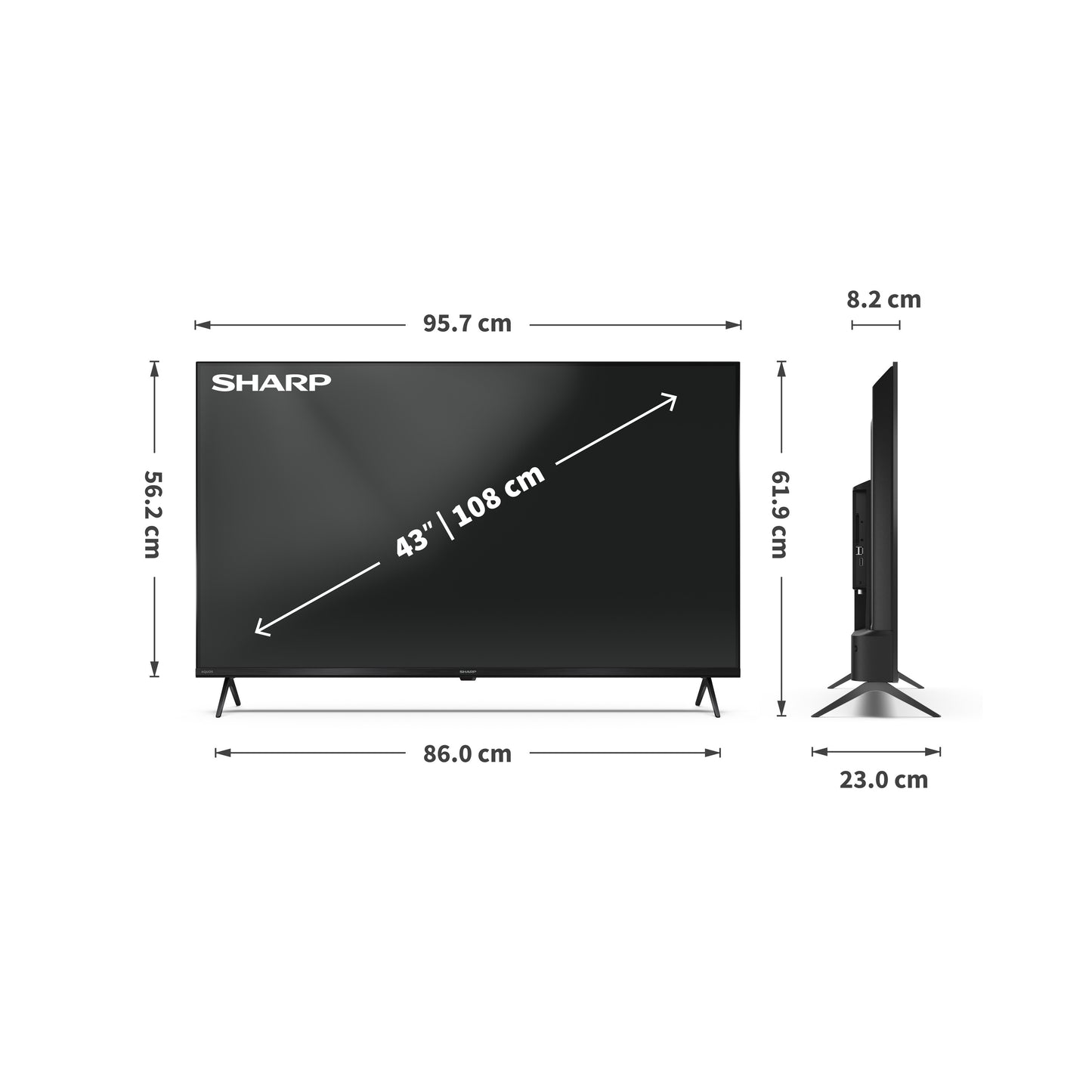 43 Zoll 4K Ultra HD QLED TiVo Smart TV – rahmenloser Fernseher mit Dolby Vision™, Dolby Atmos® & HDMI 2.1