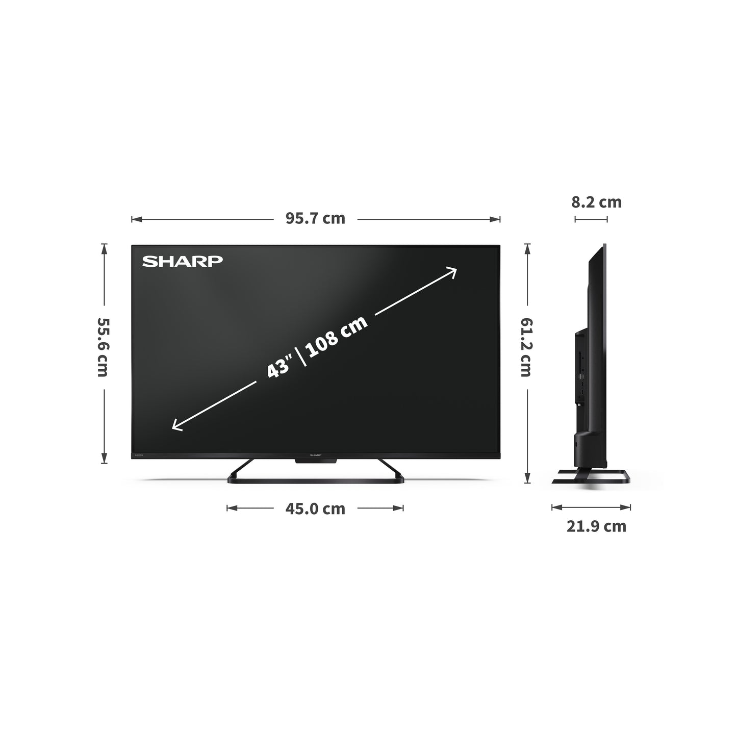 43 Zoll 4K Ultra HD QLED Google TV – Smart Fernseher mit Dolby Vision IQ™, Dolby Atmos® & 144 Hz