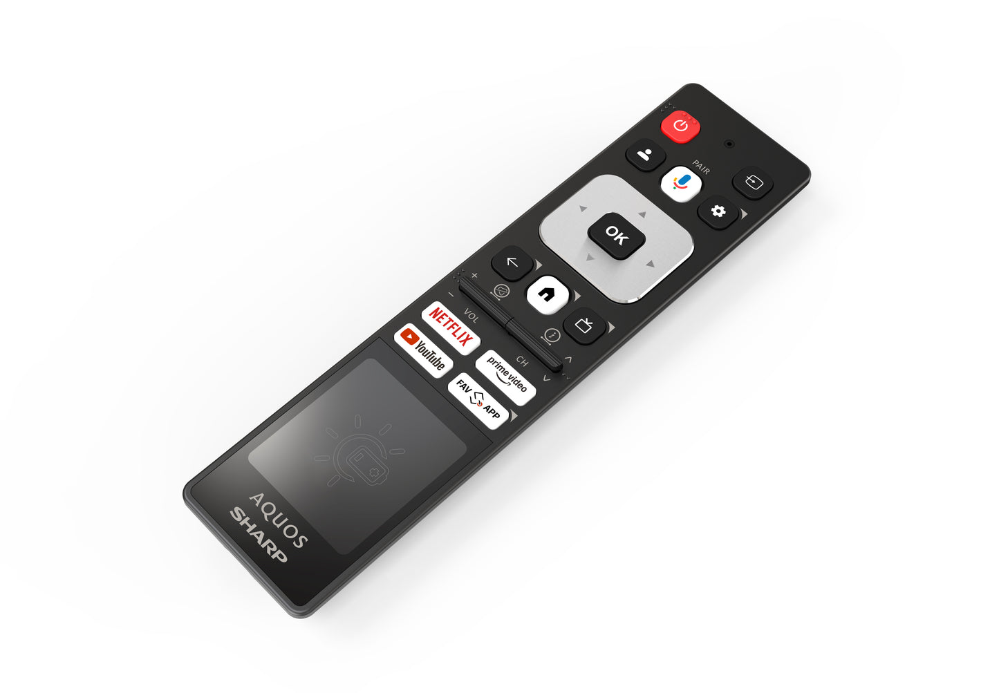 Solarfernbedienung SunRemo für Google TV – batteriefrei mit Sprachsteuerung & Mikrofon