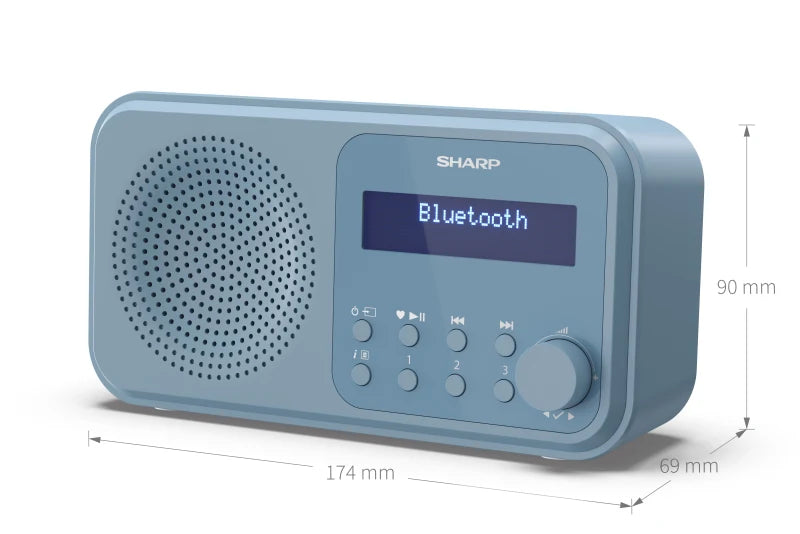 Tragbares DAB+/FM Digitalradio – mit Bluetooth 5.3 & Dual-Alarm