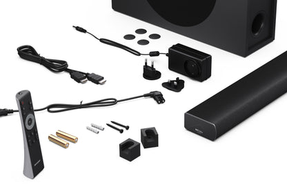 2.1 Dolby Atmos® Soundbar – ultraflach mit kabellosem Subwoofer & Bluetooth 5.3