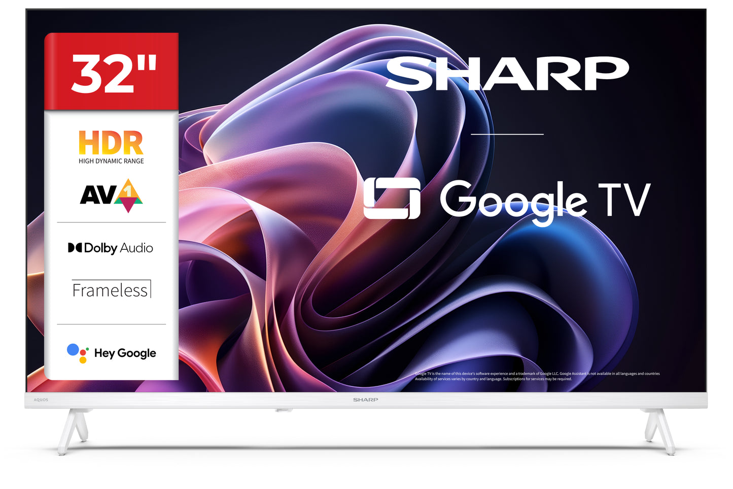 32 Zoll HD Google TV – Smart Fernseher mit HDR10, Bluetooth & Google Assistant