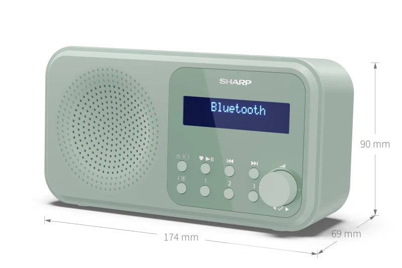 Tragbares DAB+/FM Digitalradio – mit Bluetooth 5.3 & Dual-Alarm