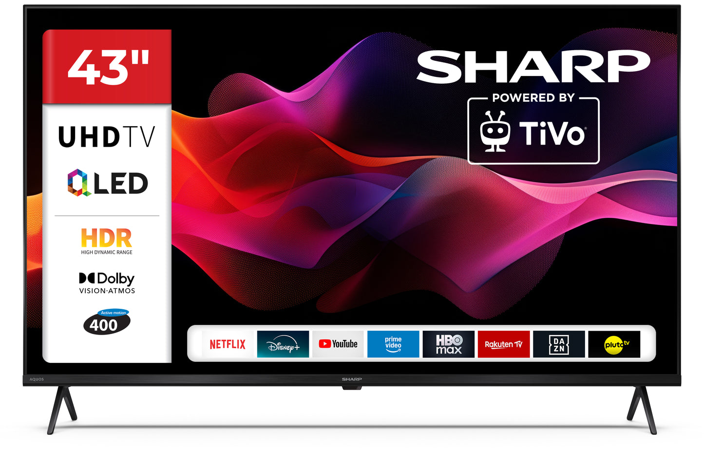 43 Zoll 4K Ultra HD QLED TiVo Smart TV – rahmenloser Fernseher mit Dolby Vision™, Dolby Atmos® & HDMI 2.1