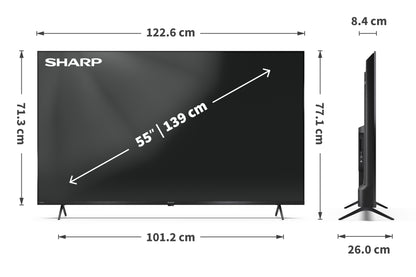 55 Zoll 4K Ultra HD QLED TiVo Smart TV – rahmenloser Fernseher mit Dolby Vision™, Dolby Atmos® & HDMI 2.1