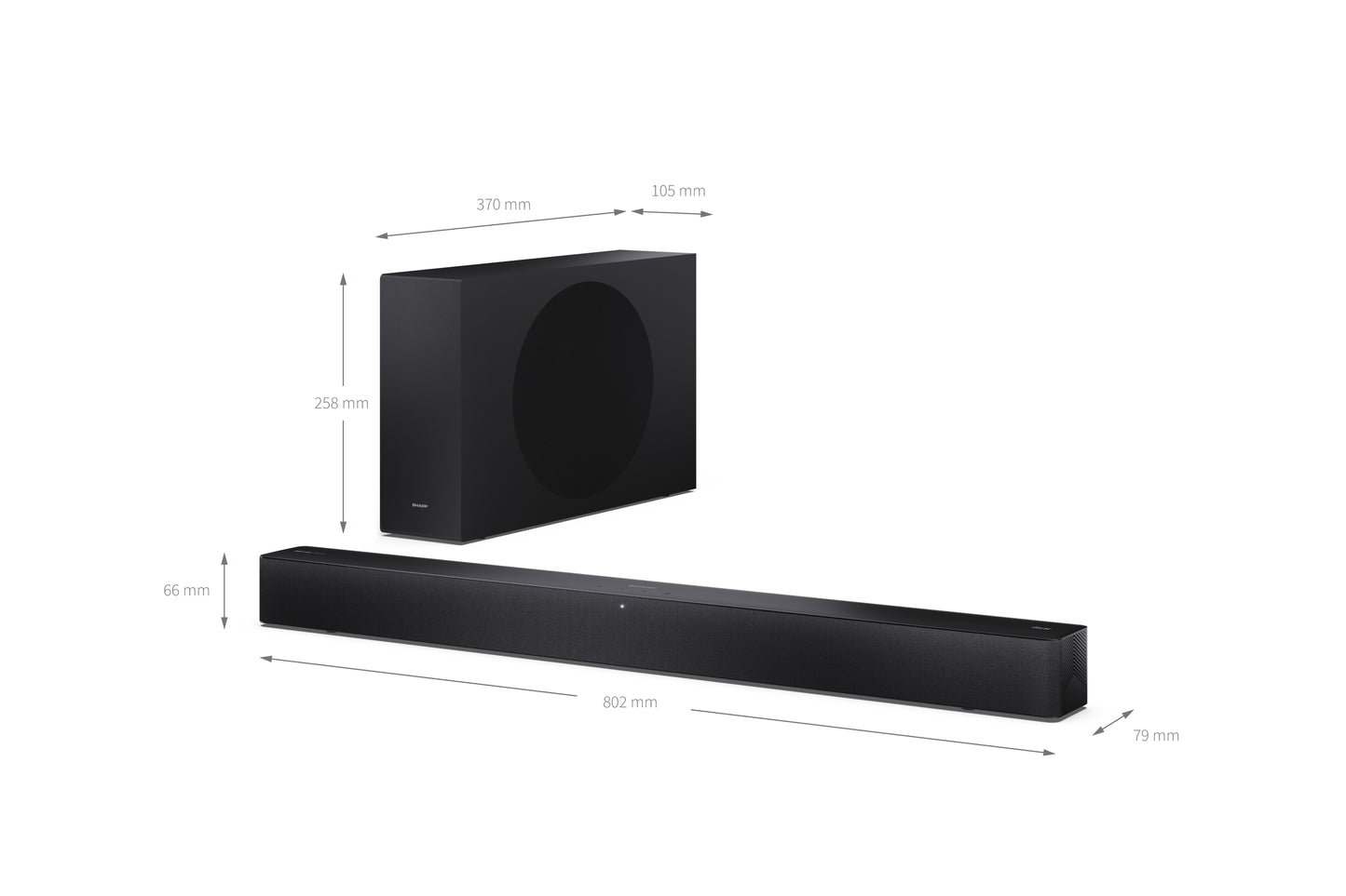 2.1 Dolby Atmos® Soundbar – mit kabellosem Subwoofer & Bluetooth 5.3 Musikstreaming