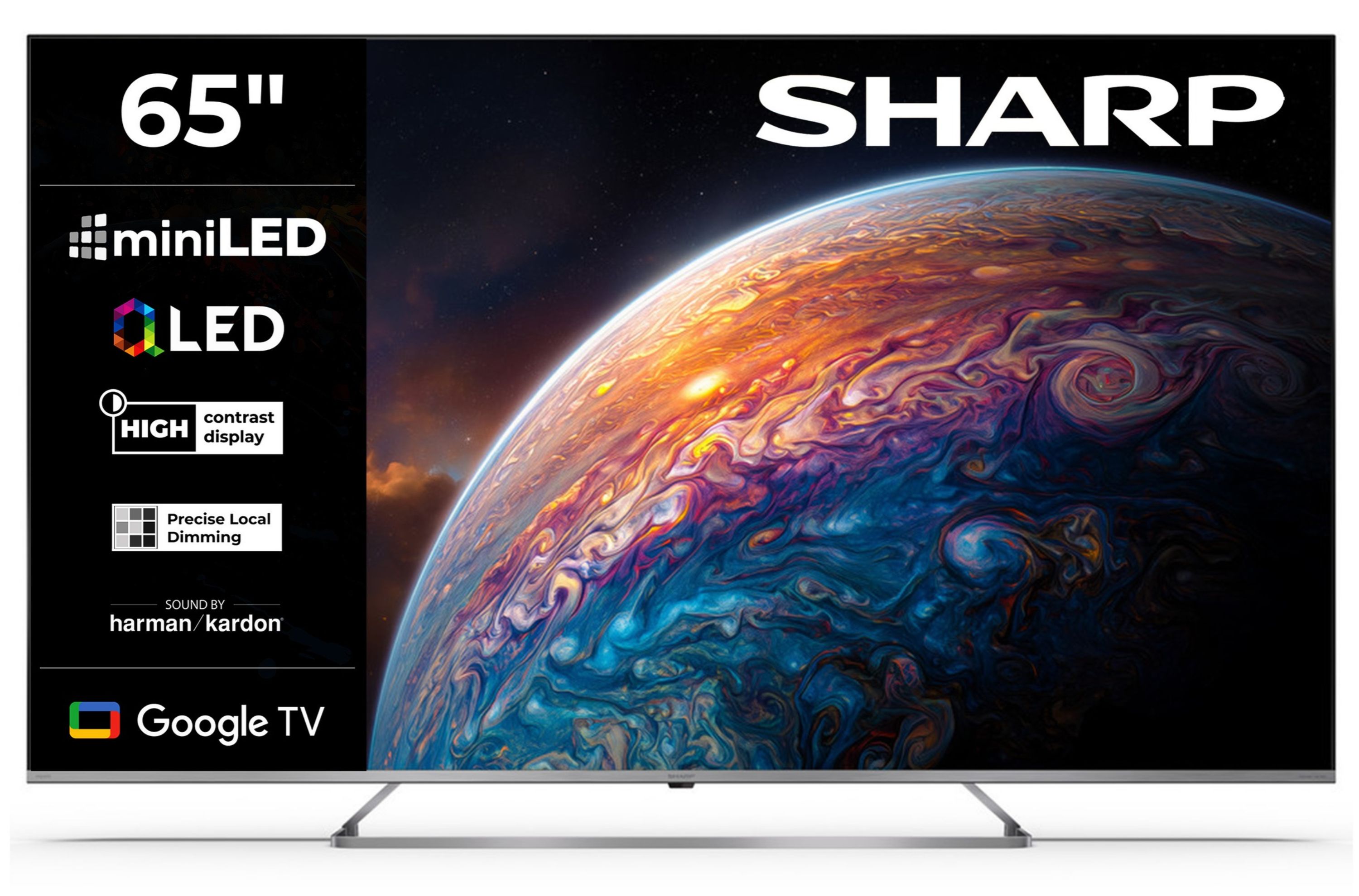 Sharp 65JP7765E QLED Fernseher 65 Zoll Google TV 4K UHD Smart TV Mini-LED HDR Dolby Vision (2026)