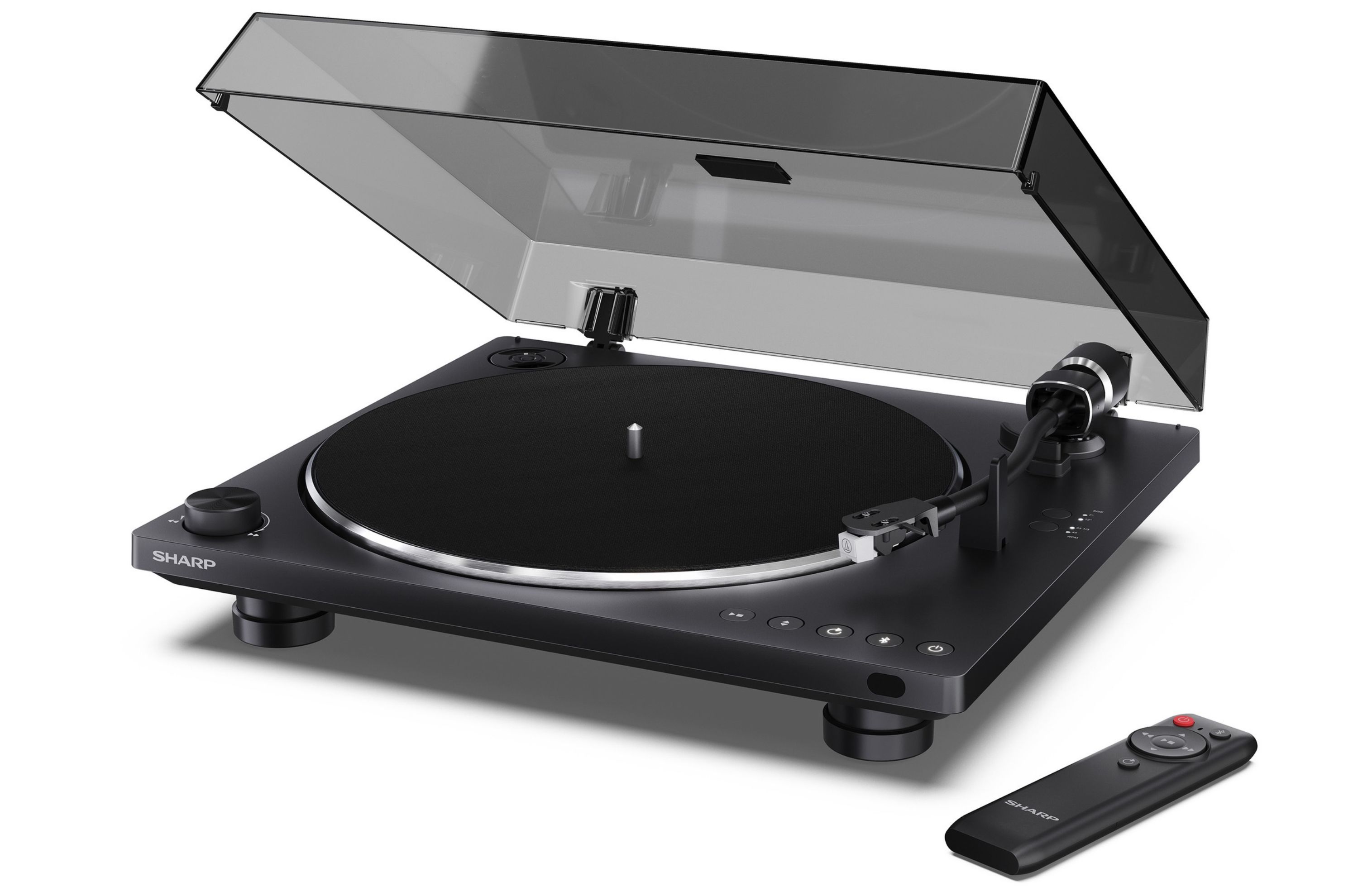 Sharp RP-TT95 Plattenspieler vollautomatisch Bluetooth USB-C-Recording Schallplattenspieler schwarz