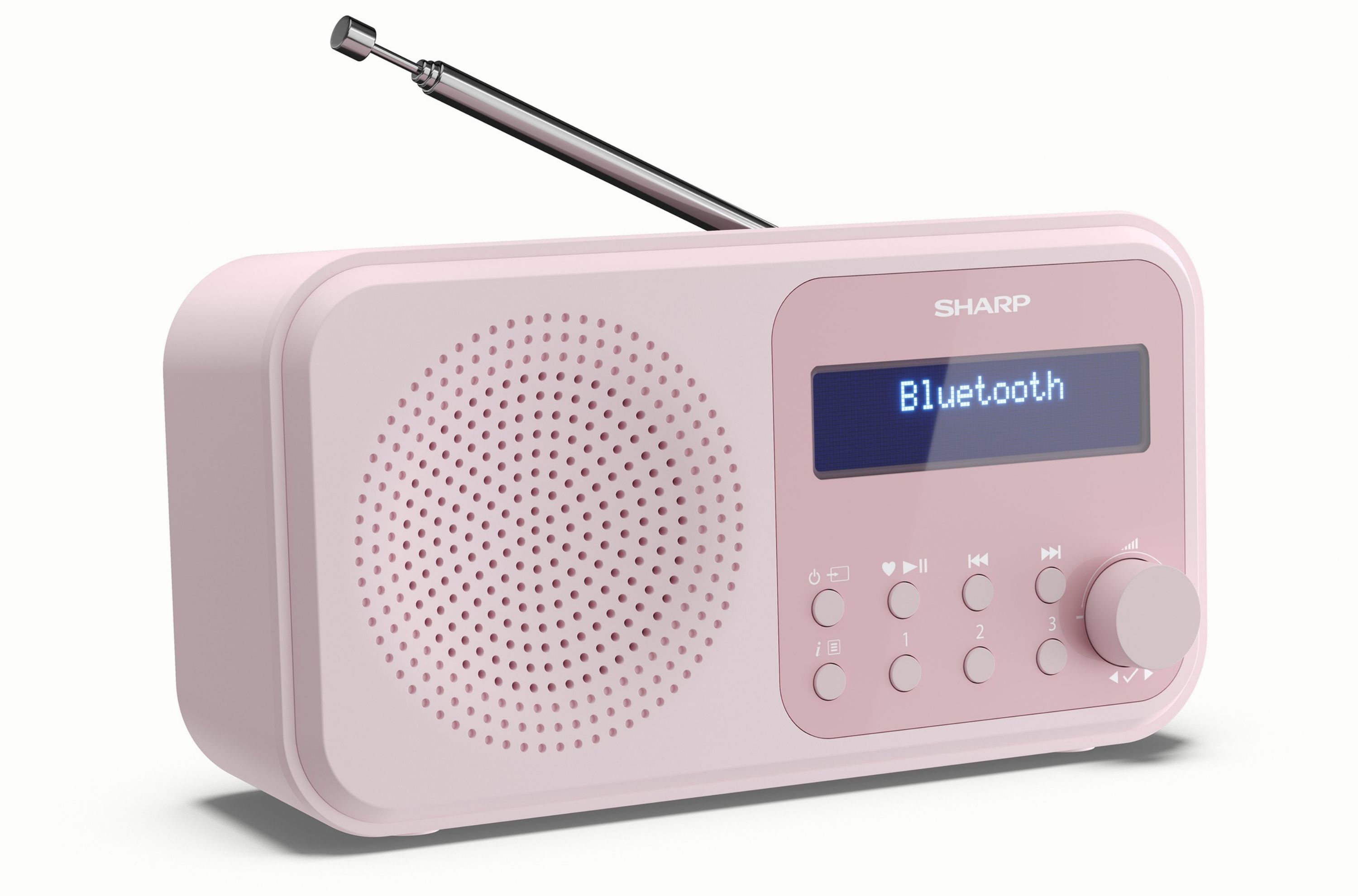 Sharp DR-P420 Tokyo DAB+ Digitalradio Bluetooth Lautsprecher UKW DAB Wecker Dual-Alarm pink
