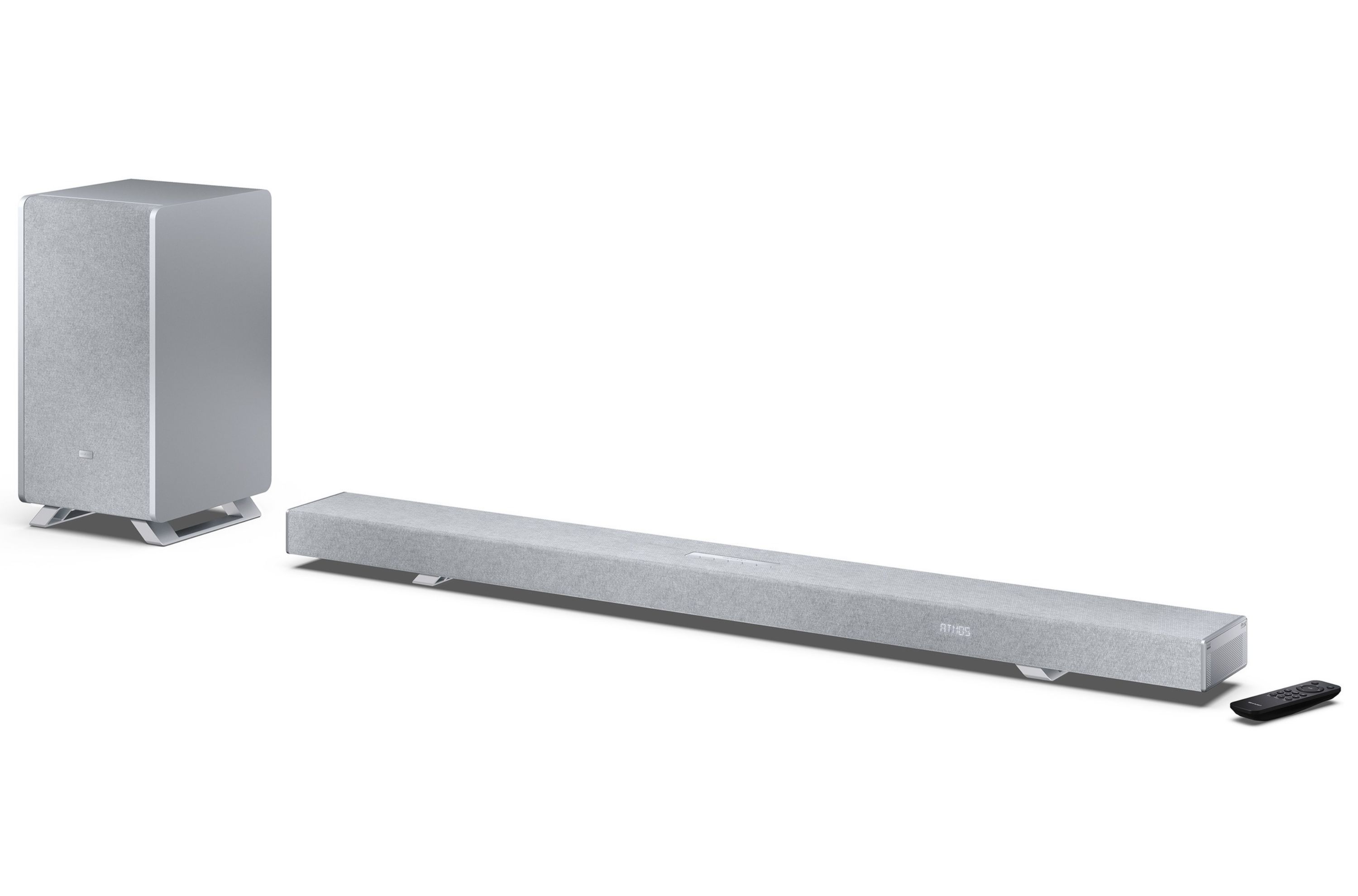 Sharp HT-SBW55121 Dolby Atmos Soundbar 5.1.2 kabelloser Subwoofer 650W Bluetooth, silber