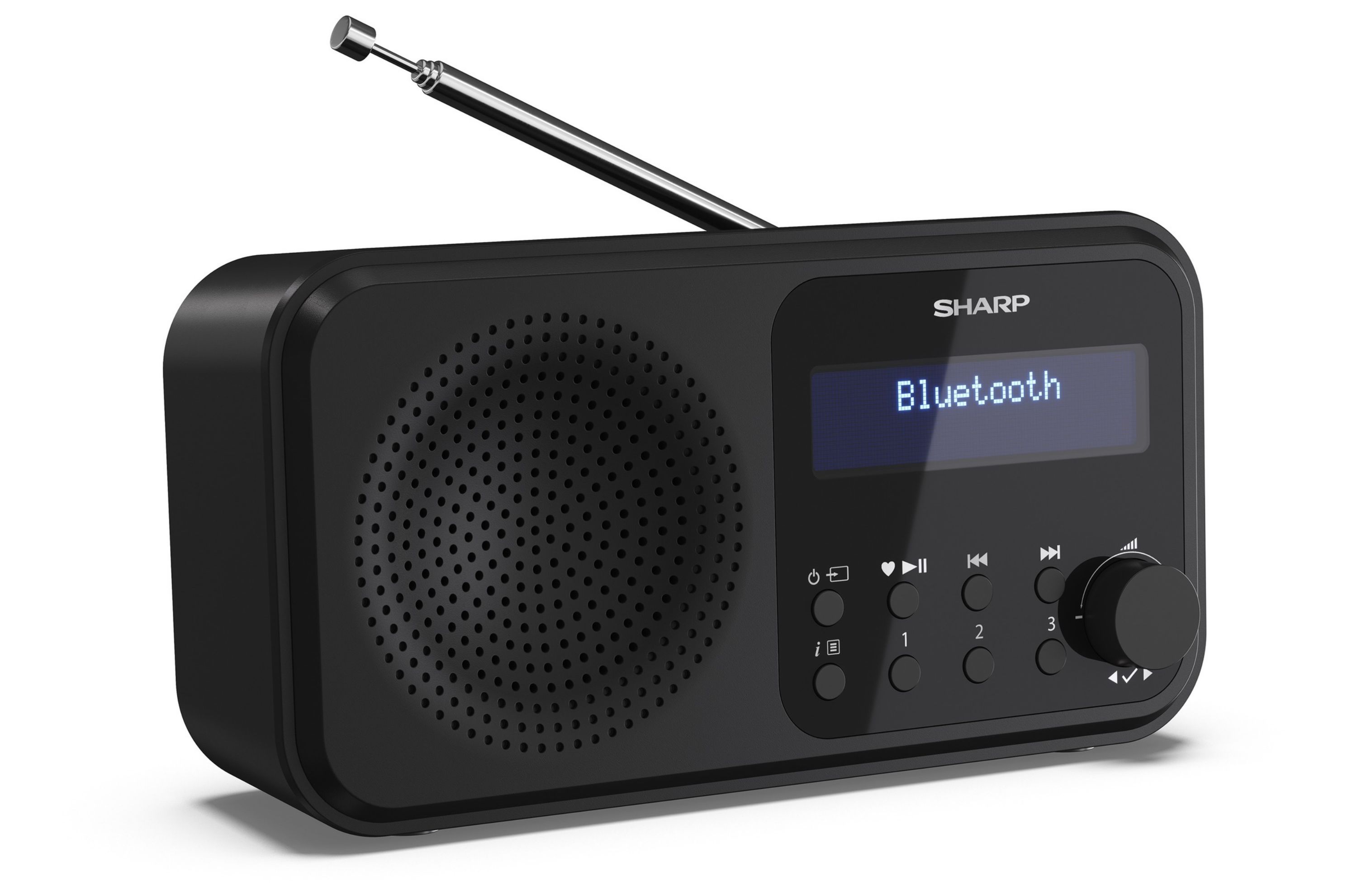 Sharp DR-P420 Tokyo DAB+ Digitalradio Bluetooth Lautsprecher UKW DAB Wecker Dual-Alarm schwarz