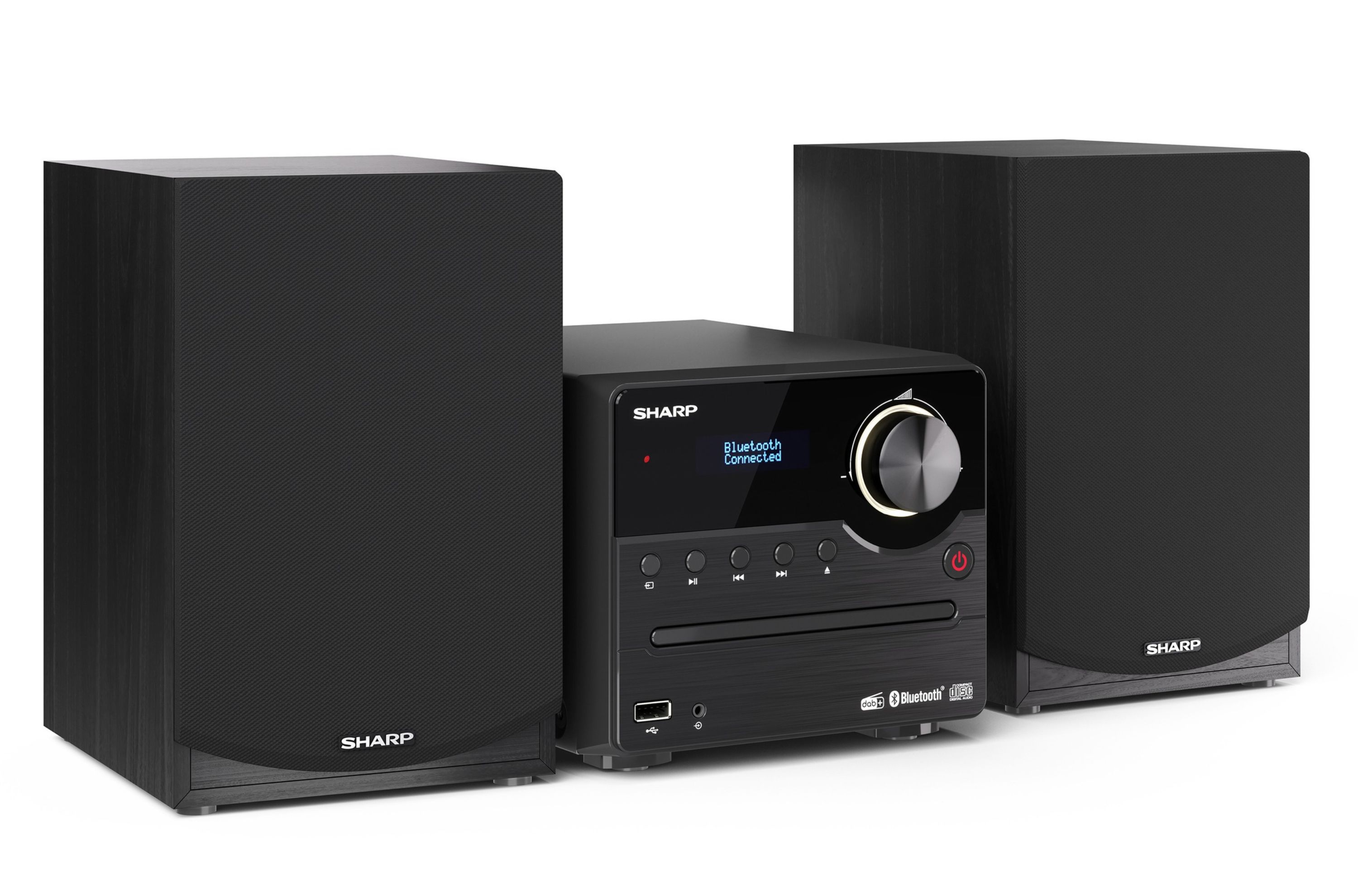 Sharp XL-B517D Kompaktanlage mit CD-Player DAB+ Digitalradio Bluetooth USB Stereoanlage, schwarz