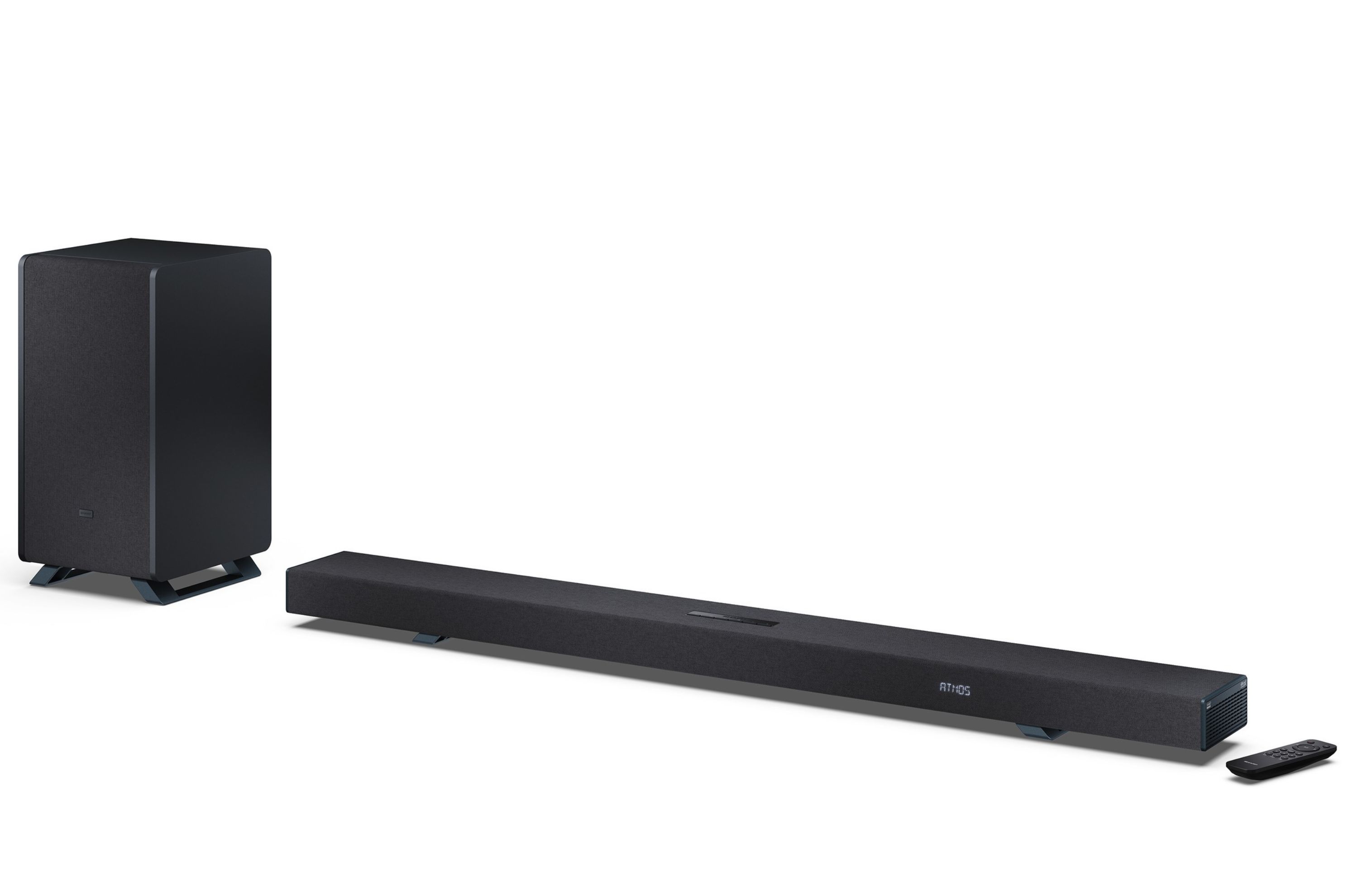Sharp HT-SBW55121 Dolby Atmos Soundbar 5.1.2 kabelloser Subwoofer 650W Bluetooth, schwarz