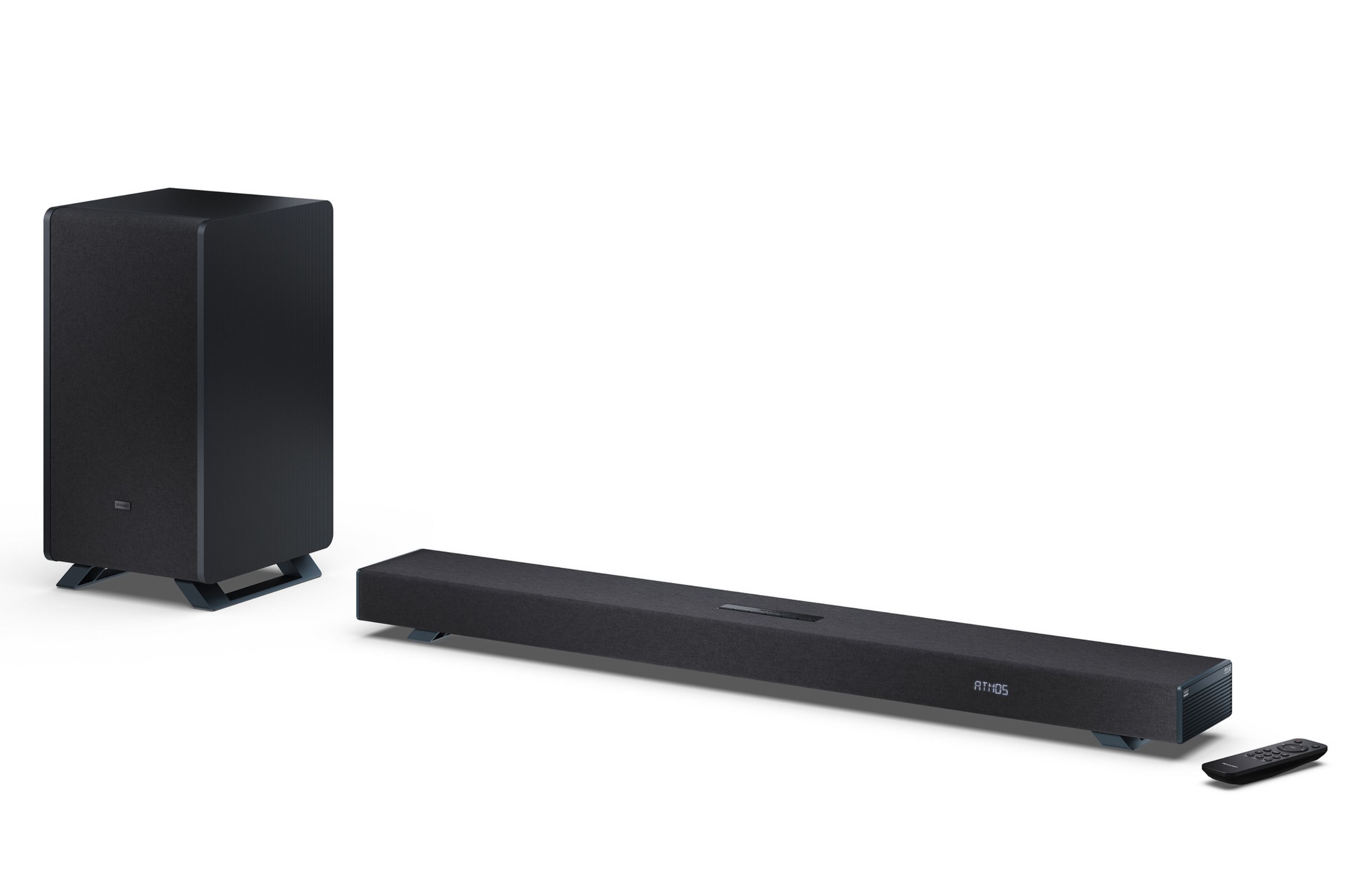 Sharp HT-SBW53121 Dolby Atmos Soundbar 3.1.2 kabelloser Subwoofer 550W Bluetooth, schwarz