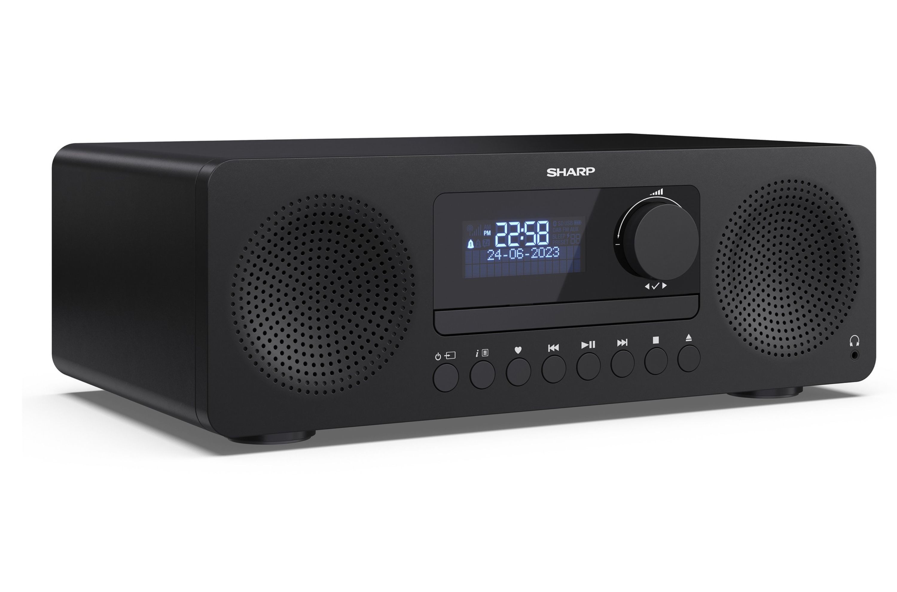 Sharp XL-B720D Tokyo DAB+ Digitalradio Bluetooth Kompaktanlage CD-Player DAB Radio UKW, schwarz